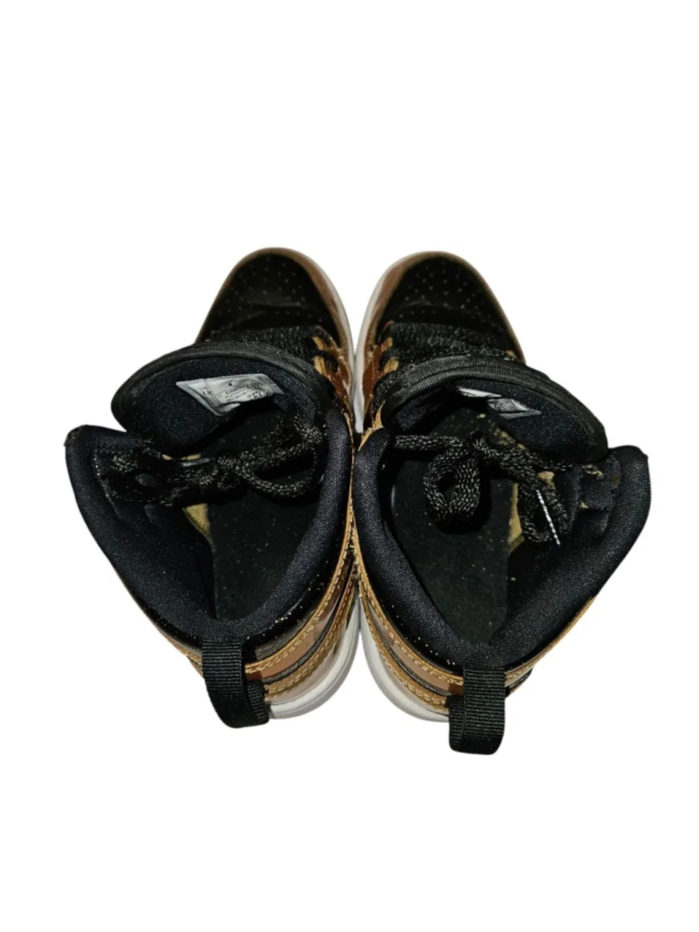 Nike Air Jordan 1 Mid SE Black/Metallic Gold-White PS Size 13c DR6968-071